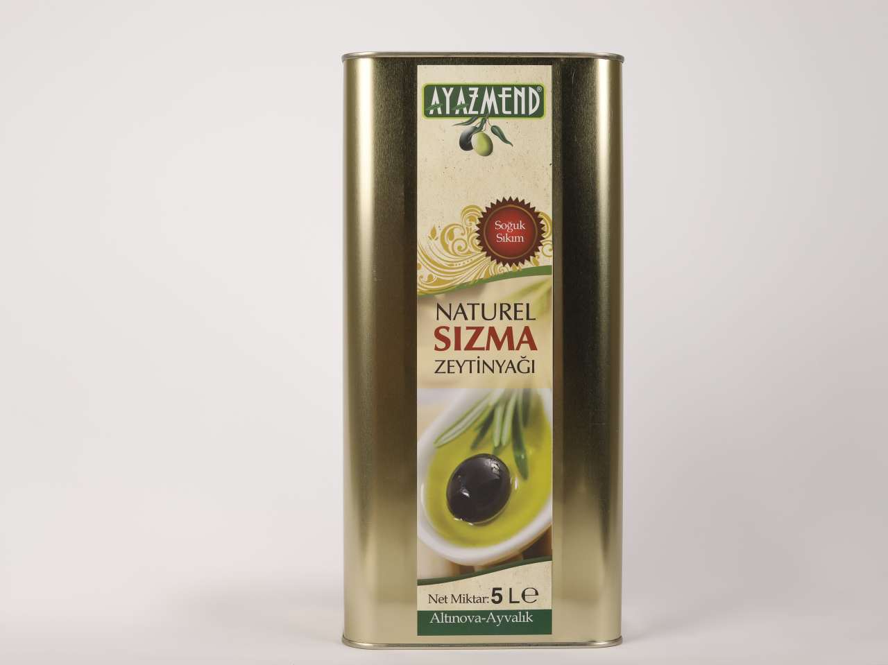 Natürel Sızma Zeytinyağı 5 Litre Teneke